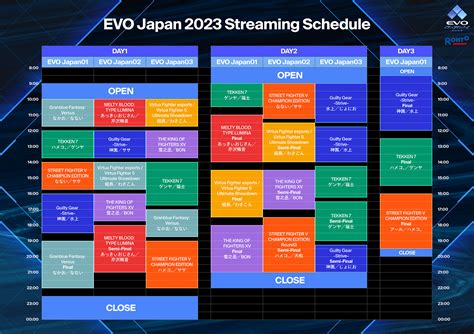 evo japan schedule